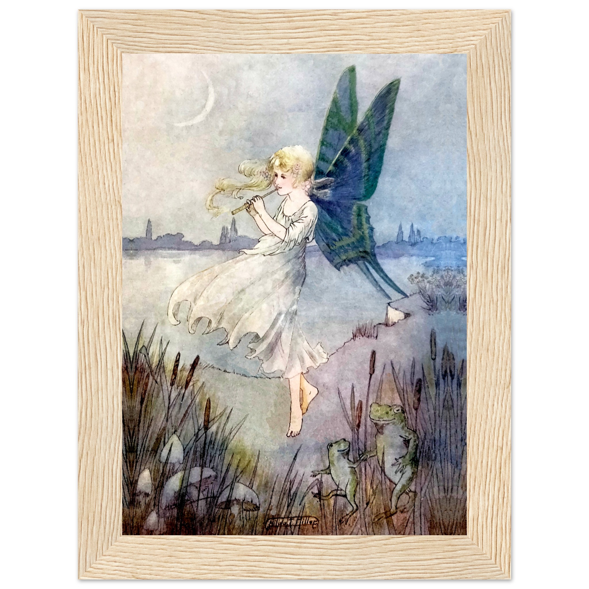 ‘The Herald Fairy’ 5 x 7 Wooden Framed Print
